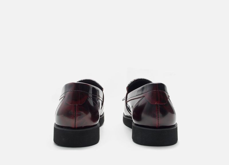 Red Modern Leather Loafer